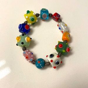 Funky glass bead bracelet